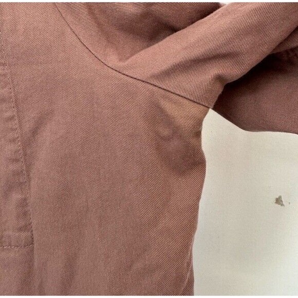 BACCINI Jacket Large Lightweight Cotton Pink Mauve Studded Cinched Waist Large - Picture 6 of 9